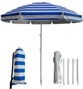 6 Ft Portable Beach Umbrella with Sand Anchor