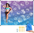 Large Waterproof Beach Blanket With Stakes